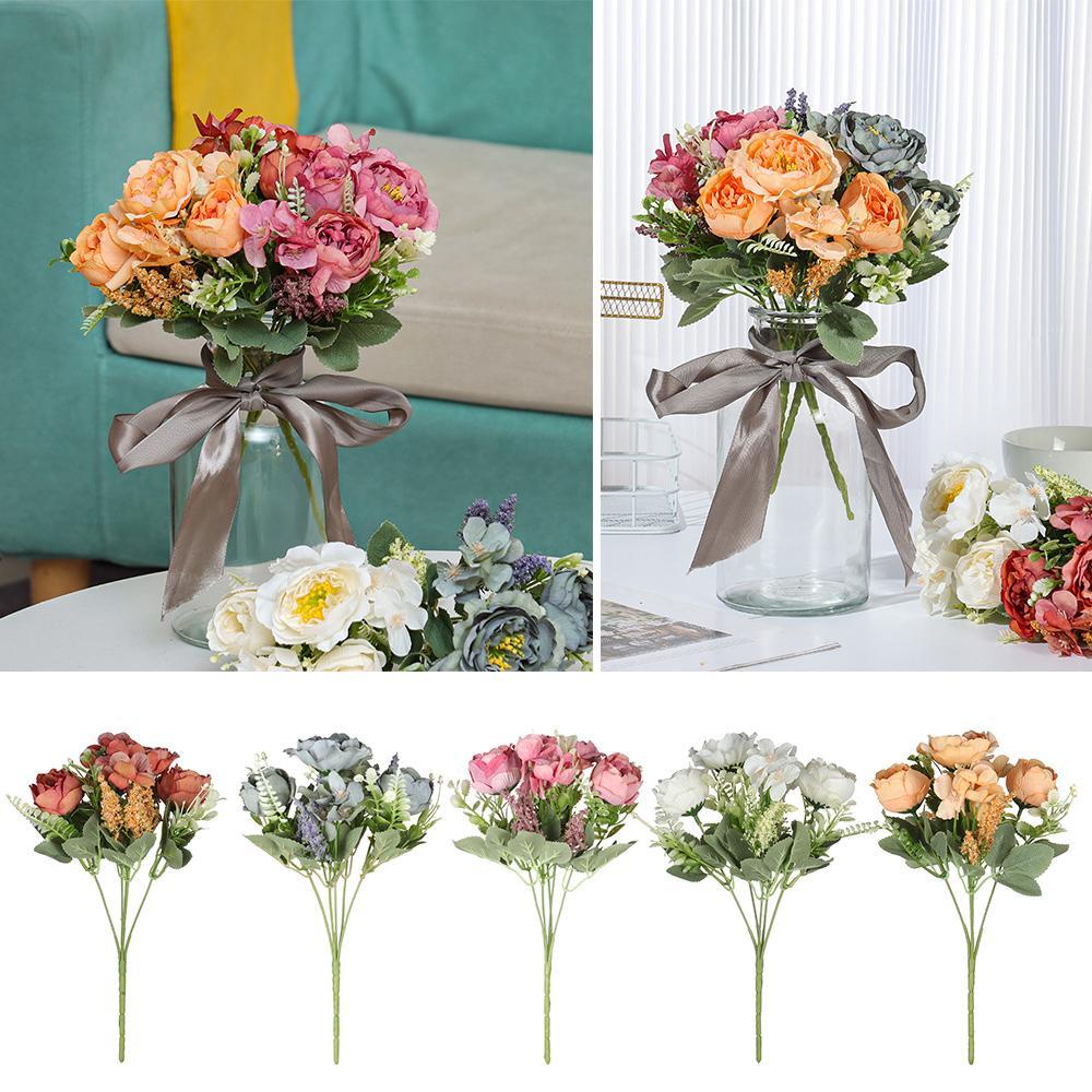 Bó Hoa Mẫu Đơn Giả 5 Bông Trang Trí Tiệc