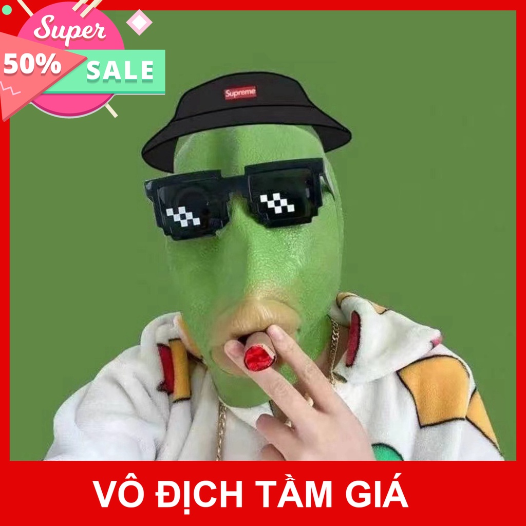 Mặt Nạ Cá da xanh, Mặt nạ ếch xanh Silicon Trùm Đầu Độc Đáo Vui Nhộn, Đồ chơi cosplay yêu quái