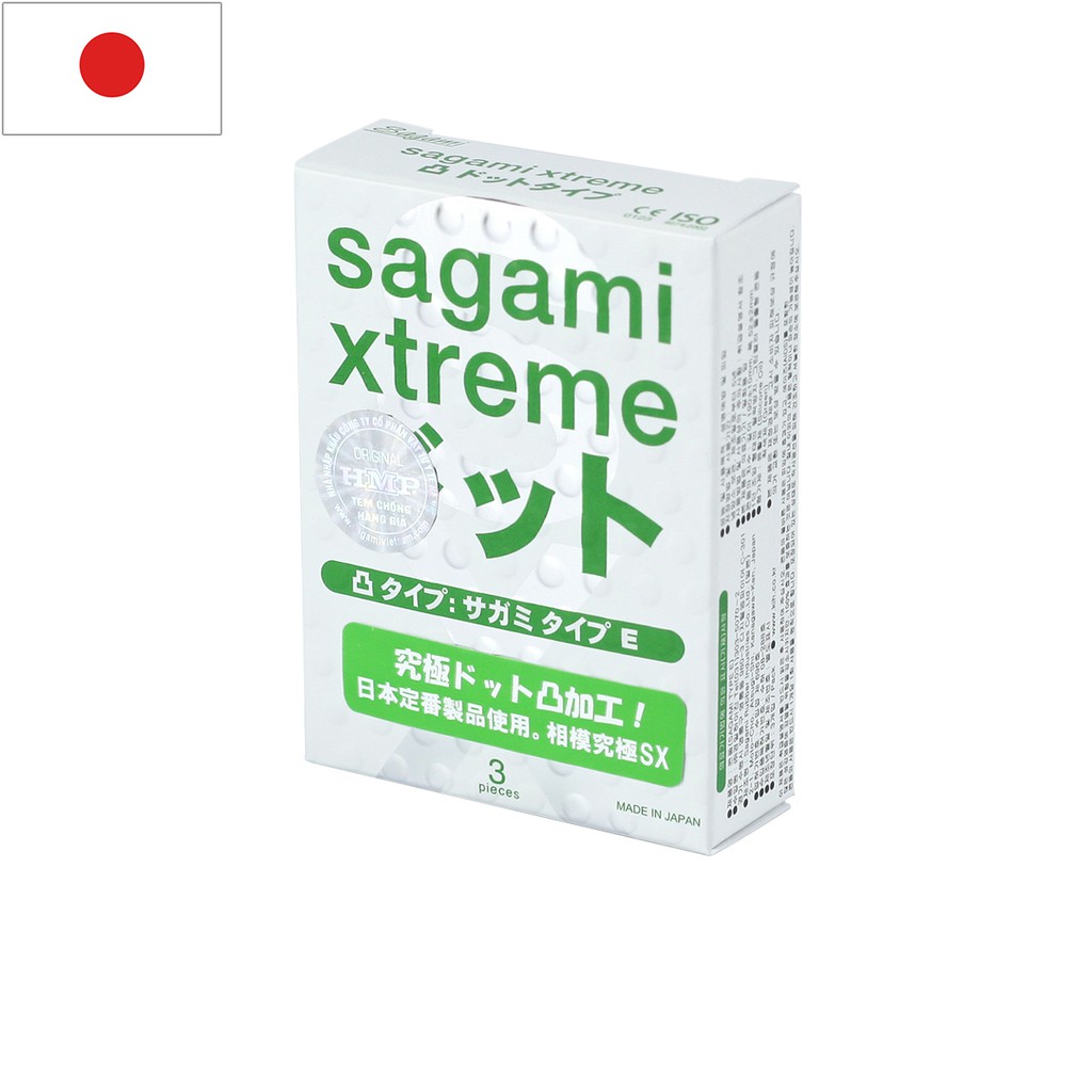 Bao cao su Sagami Xtreme Super Thin siêu mỏng, gân, ôm khít tăng kích thích kéo dài quan hệ