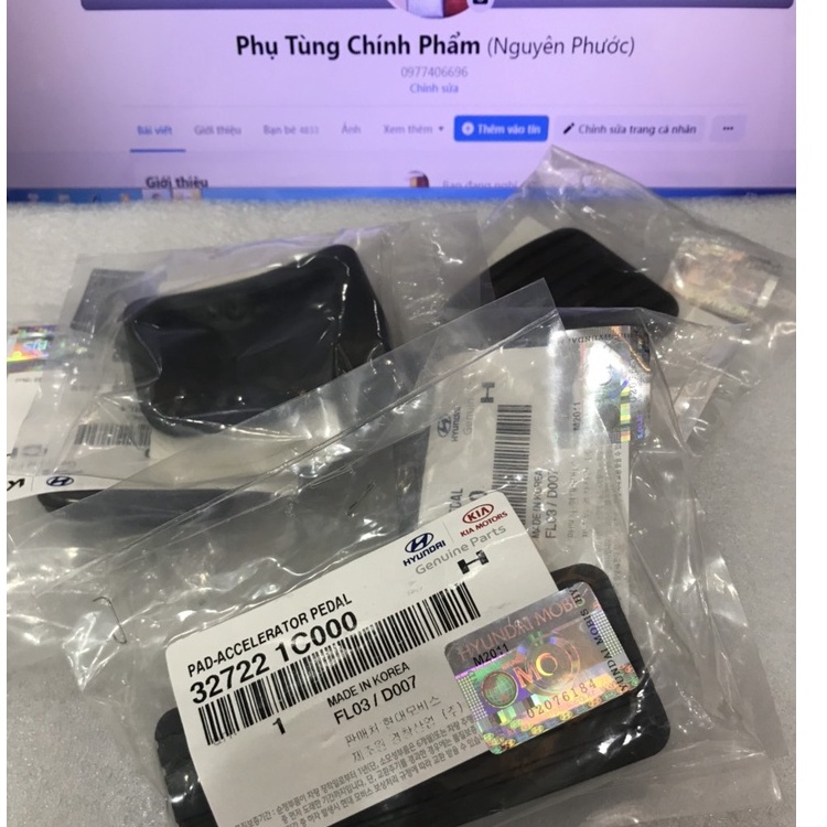 327221C000: Bộ cao su chân côn, phanh, ga GETZ MT, MORNING 2005 - 2008 MT / Hàng chính hãng