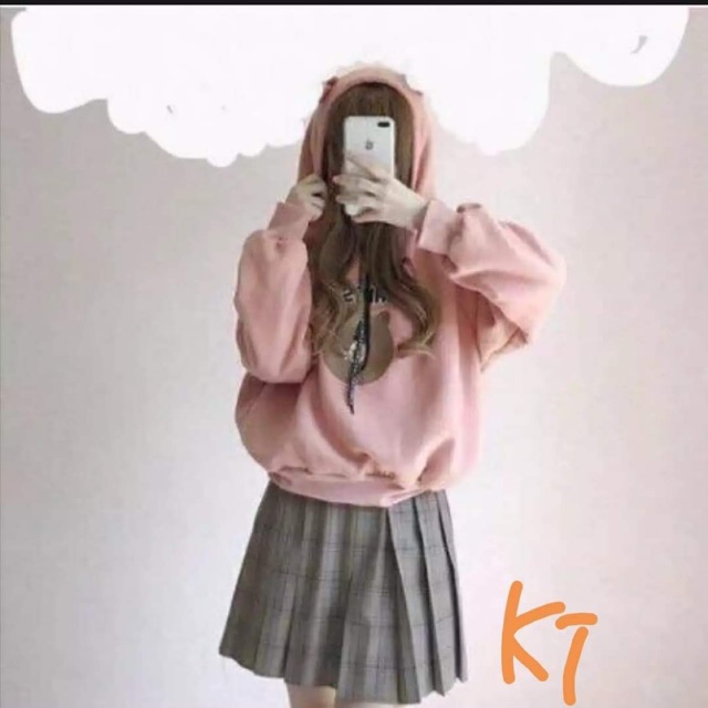 Áo hoodie in mặt gấu nâu KTH0919