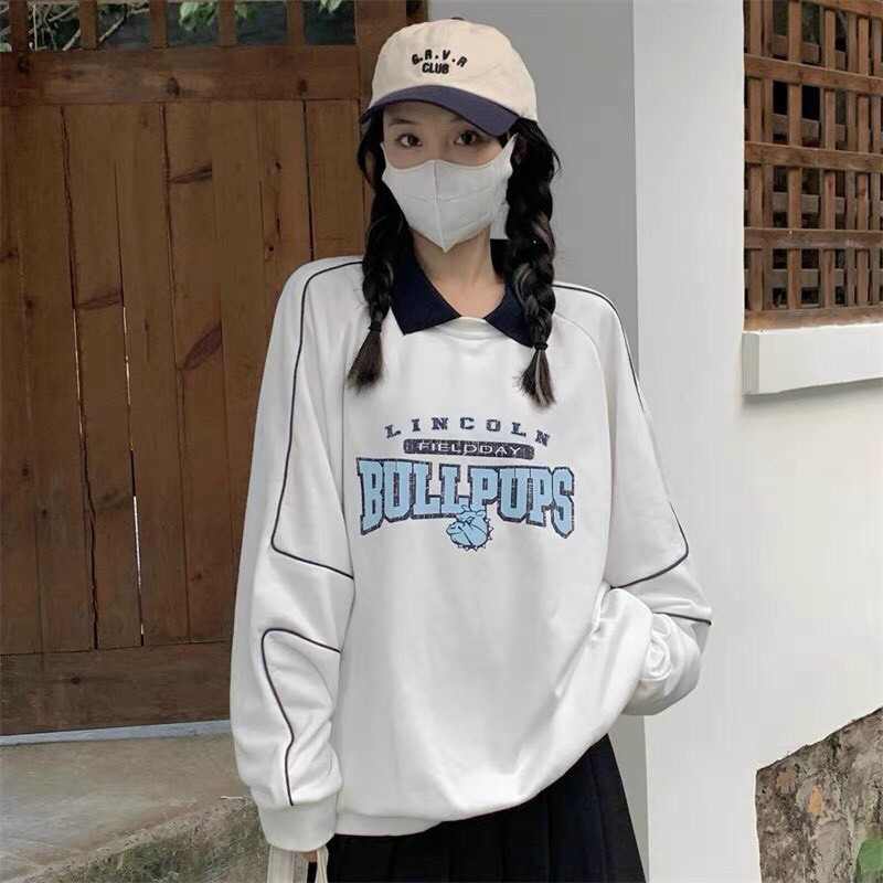 Áo Sweater Nỉ BULLPUPS Áo PoLo Nỉ Ngoại Nam Nữ Cổ Bo Dệt Form Rộng Unisex Hot Trend | BigBuy360 - bigbuy360.vn