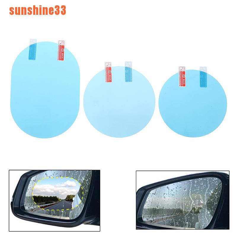 Bộ 2 Miếng Phim Dán Bảo Vệ Kính Chiếu Hậu Xe Hơi Chống Sương Mù / Nước