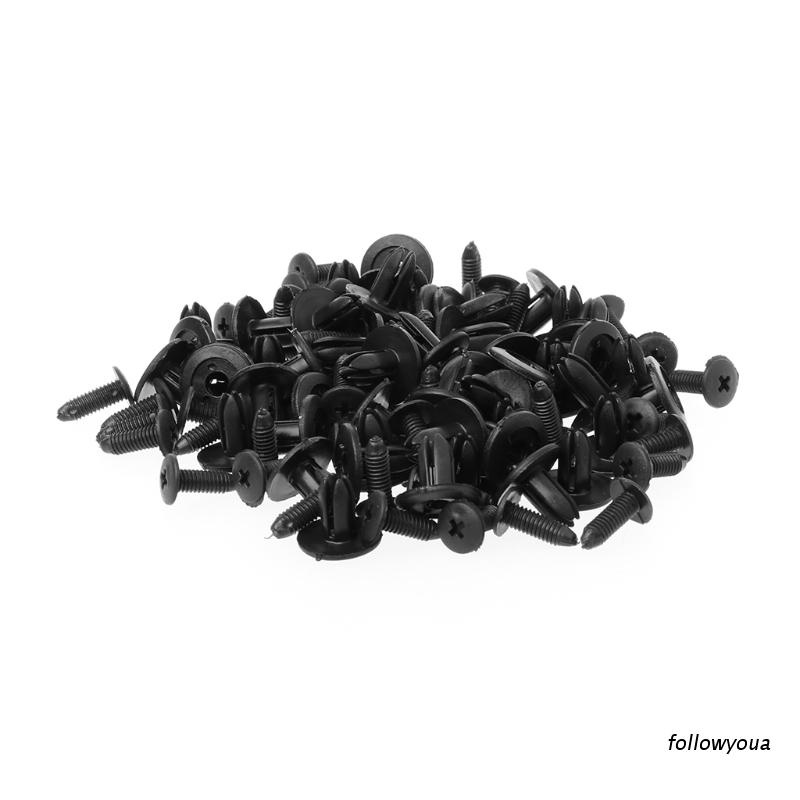 FENDER Set 50 đinh tán nhựa 6mm gắn cản xe hơi Toyota