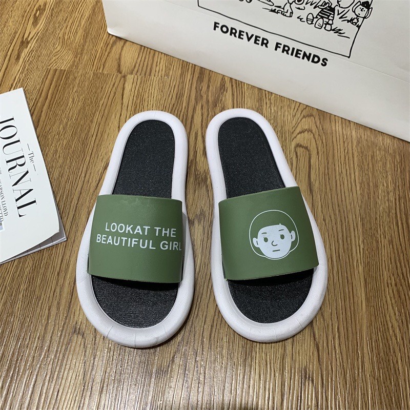 JY082  - Dép lê quai ngang look at the beautiful girl