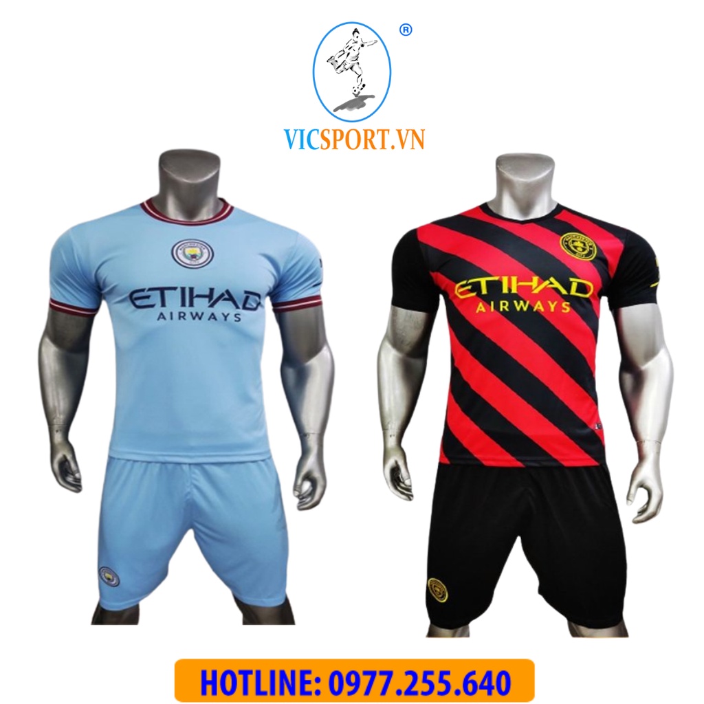 Áo đá banh Mancity, Quần áo đá bóng CLB Manchester City mới nhất 2023 - 2024 đủ màu - Vicsport
