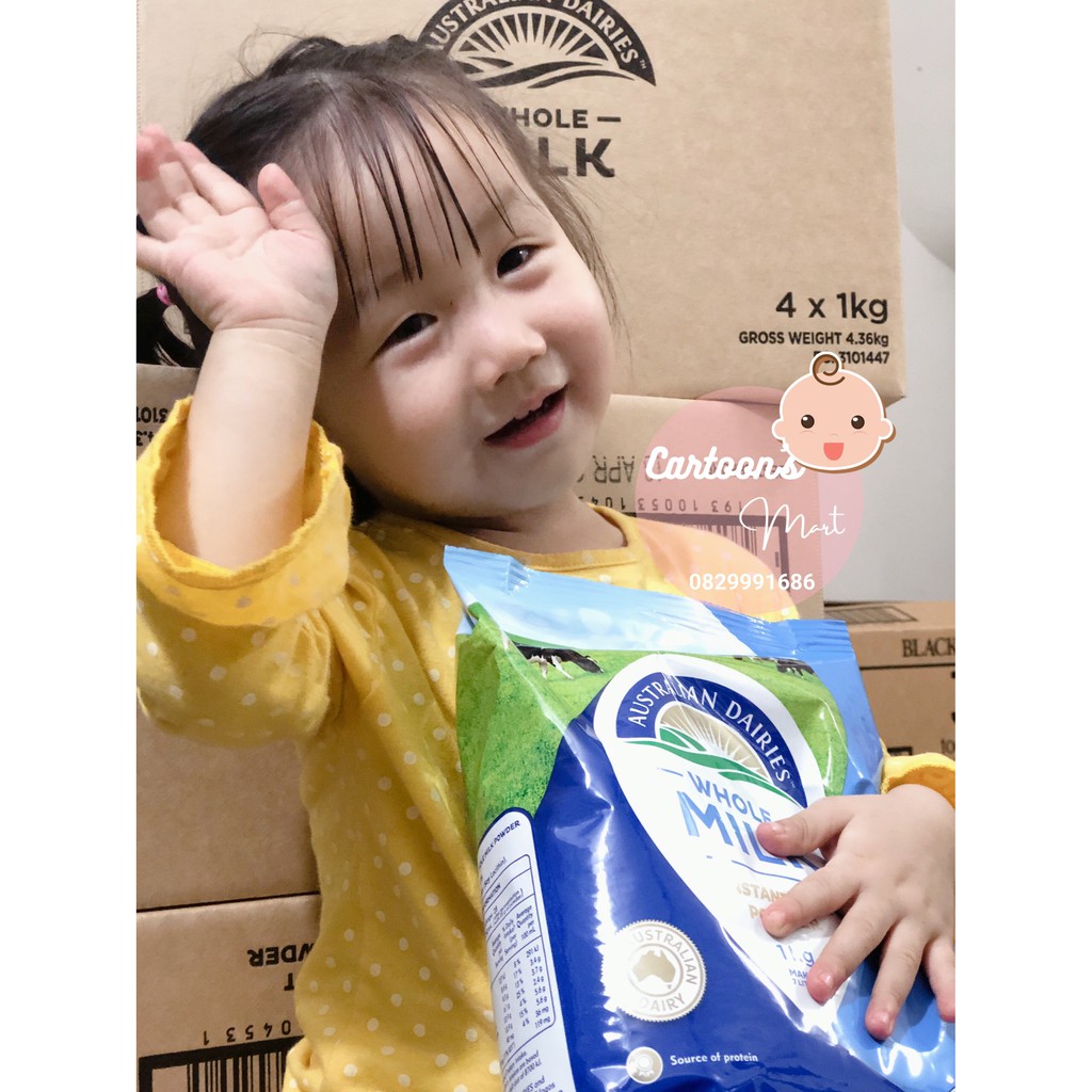 Sữa tươi dạng bôt Australian Dairies Whole Milk gói 1kg