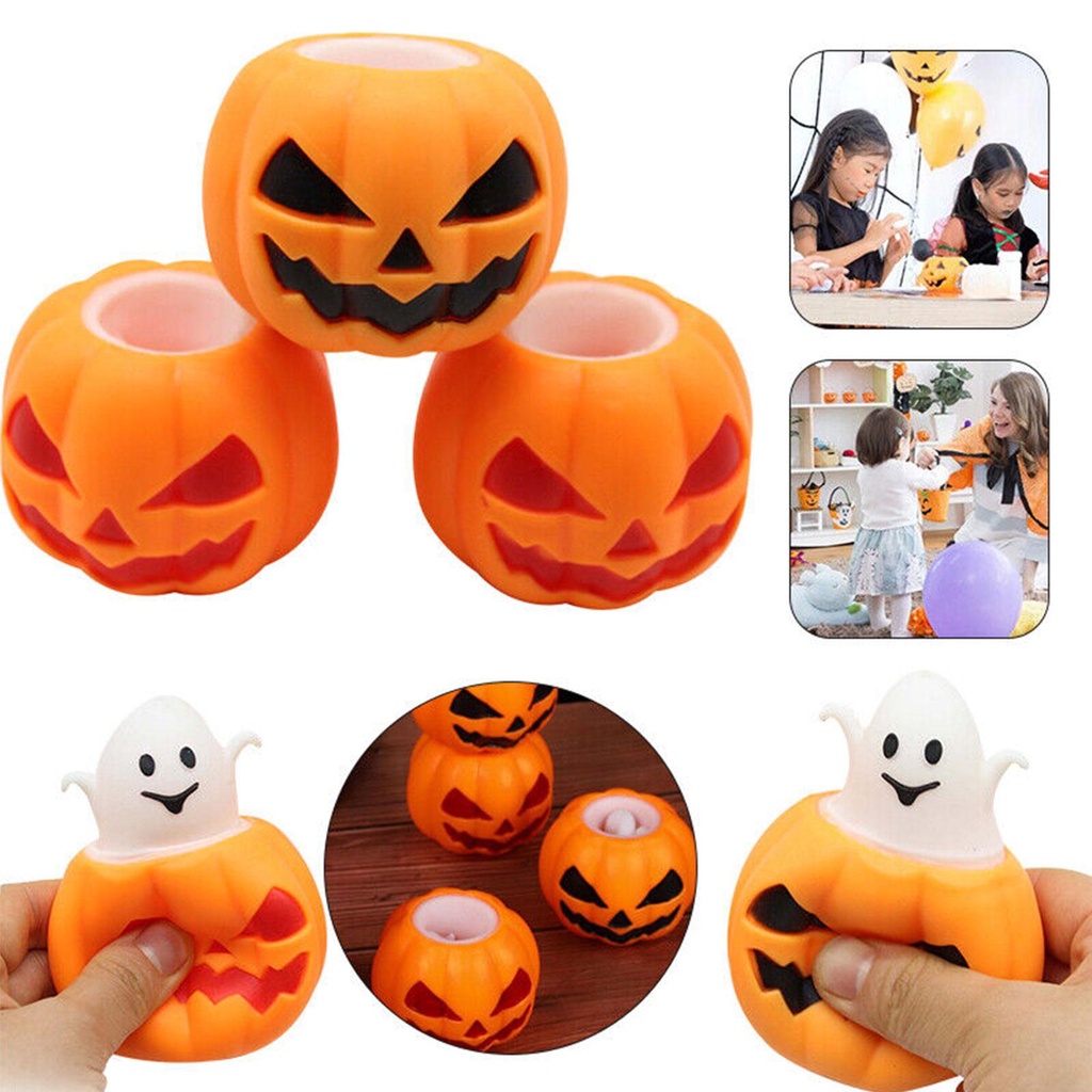 Bóng Cao Su Hình Ma Bí Ngô Trang Trí Halloween