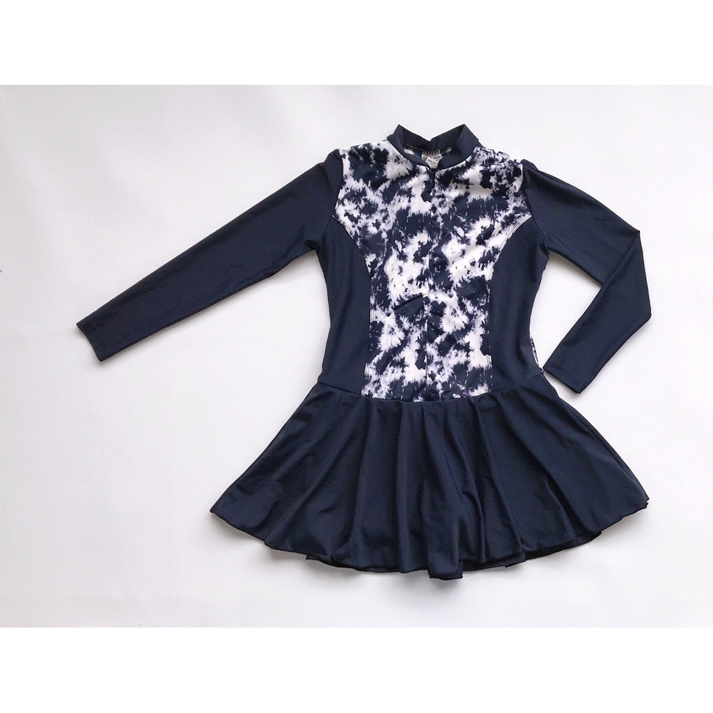 Đầm bơi tày dài liền - Có quần short bên trong - Giao màu ngẫu nhiên