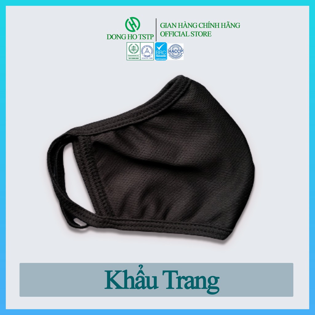 Khẩu trang vải kháng khuẩn và khói bụi 3 lớp - hàng xuất khẩu - khẩu trang vải màu đen