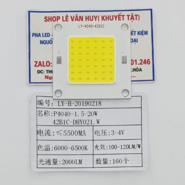 Chíp led 3.7 đến 4v loại 20w cob mua 10 tặng 1