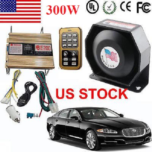 Còi hụ còi hú 18 tiếng + míc nói không dây + loa siêu mỏng công suất 300W sử dụng cho ô tô xe hơi SS923