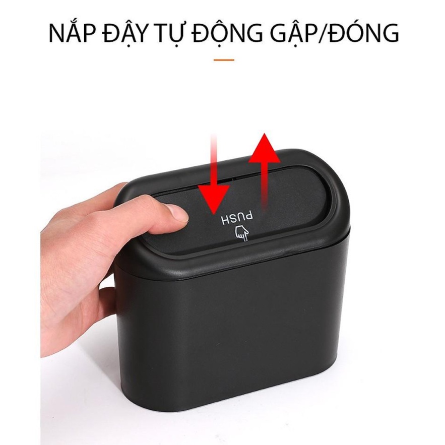 Thùng Rác Mini Để Xe Ô Tô - Hộp Chứa Rác Văn Phòng - Siêu Gọn - Chất Lượng Cao
