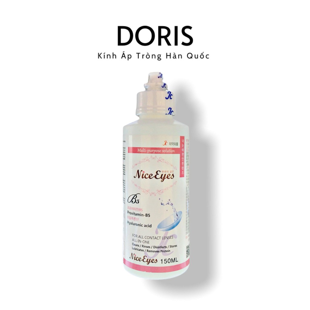 Dung Dịch Ngâm, Rửa Kính Áp Tròng Chuyên Dụng NICE EYES 150ml - DORIS.LENS