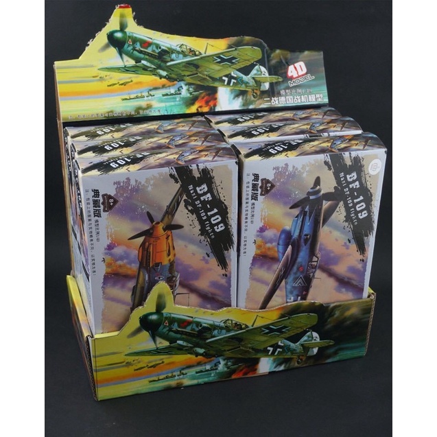 Đồ Chơi Mô Hình Lắp Ráp 4D Model Nhựa Tỷ Lệ 1/48 Máy Bay Tiêm Kích Messerschmitt BF 109 Đức Trong Thế Chiến II