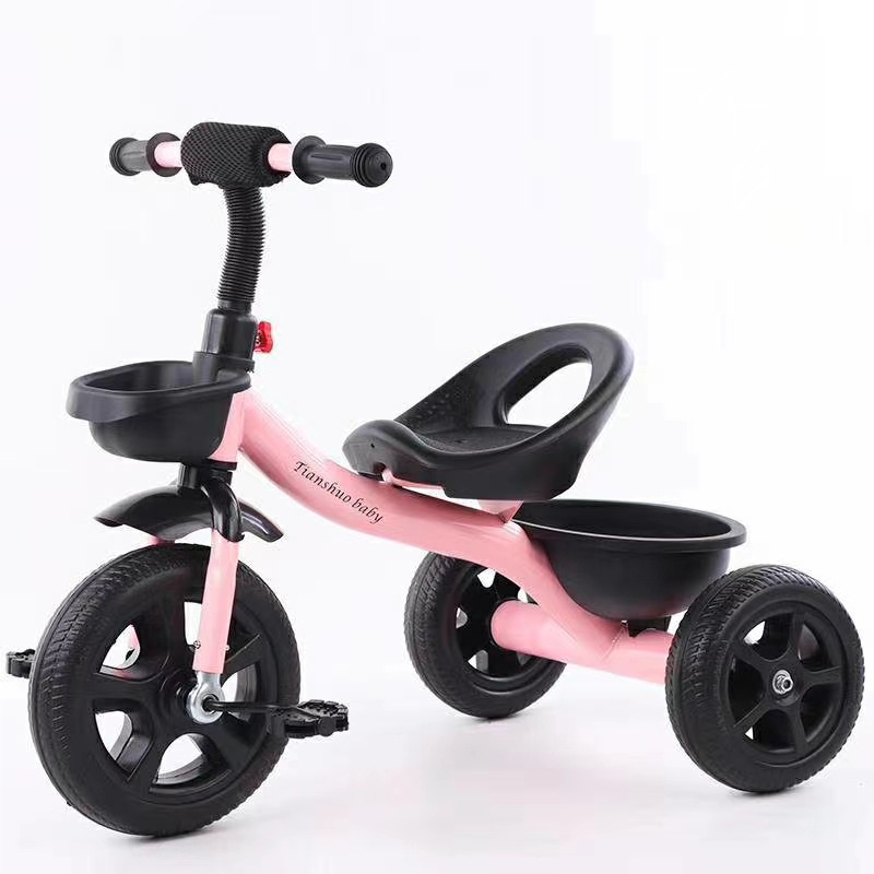 Xe Đạp Ba Bánh Kèm Xô Chống Lăn Dành Cho Trẻ Em 2-6 Tuổi