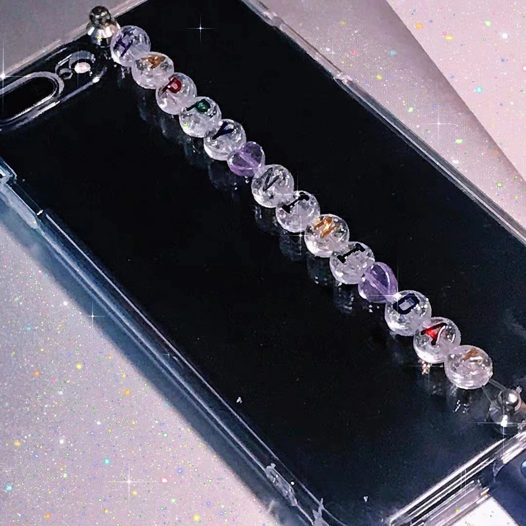 Ốp điện thoại TPu phối chuỗi đính hạt cầm tay thời trang cho Iphone7 7 Plus8 8plus Xr X / Xs Xs Max 11 11 Pro 11 Pro Max
