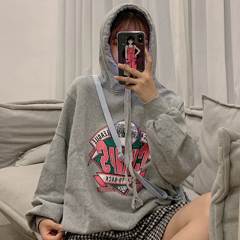 Áo hoodie tay dài phong cách Hàn Quốc trẻ trung cho nữ