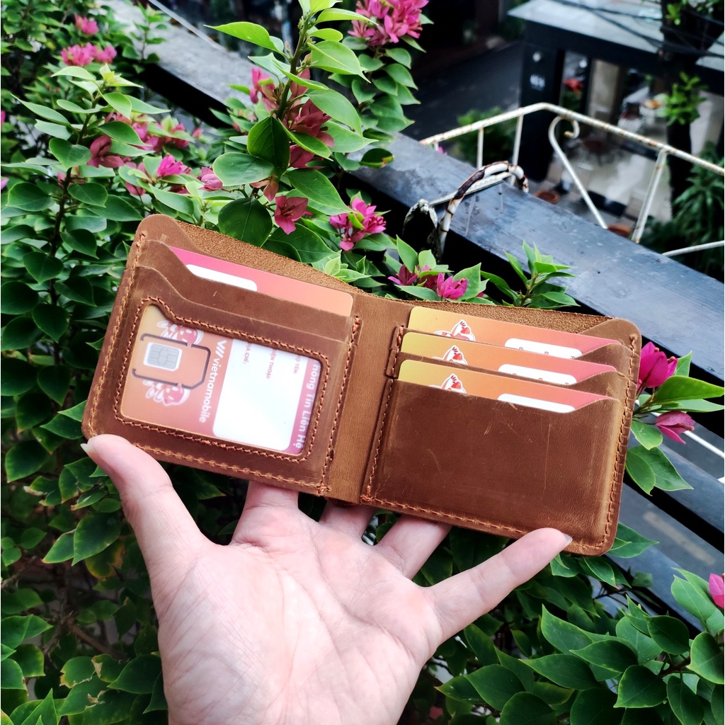 Bóp Ví Nam Mini Da Bò Thật Cao Cấp Dùng Càng Lâu Da Càng Đẹp Màu Đen/Nâu/Xanh V14 ZACHI