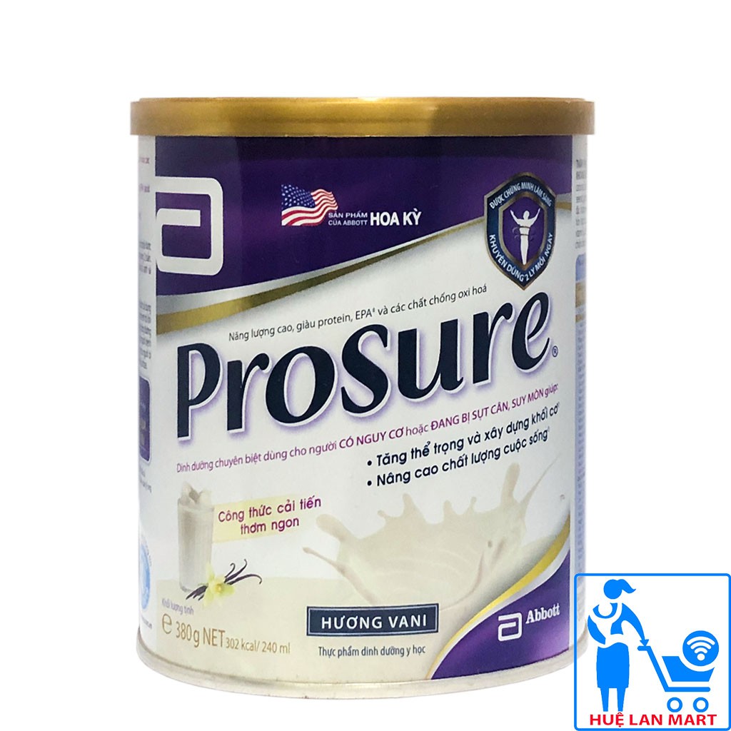 [CHÍNH HÃNG] Sữa Bột Abbott Prosure Hương Vani Hộp 380g | BigBuy360 - bigbuy360.vn