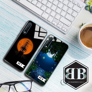 Ốp lưng kính cường lực Vsmart Live in hình ánh trăng