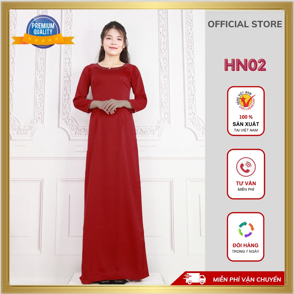 Áo dài chất liệu Lụa Tây thi cao cấp mặc lên lớp, cưới, hỏi, dạ hội, dự tiệc