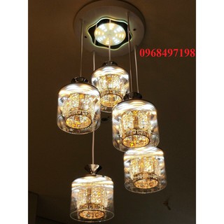 Đèn thả bàn ăn, đèn thả trang trí phòng khách 5 tay - 3 chế độ ánh sáng