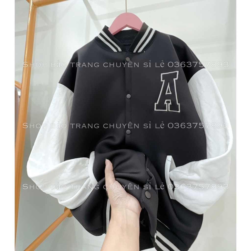 [SỈ RẺ IB] Áo Khoác NỈ Chữ A Dáng Rộng Unisex Nam Nữ Tay Phối  Mặc Đôi Nhóm Hottrend 2022