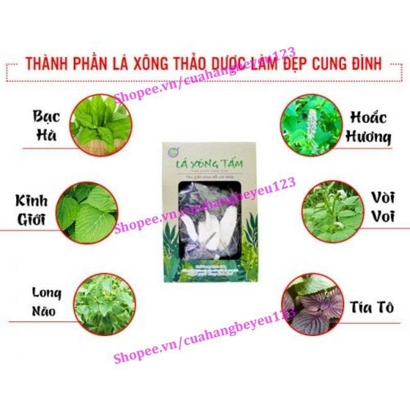 Combo 2 Hộp Lá xông tắm thảo dược - phục hồi sức khỏe sau sinh - Bảo nhiên / Làm Đẹp Cung Đình (Việt Nam)