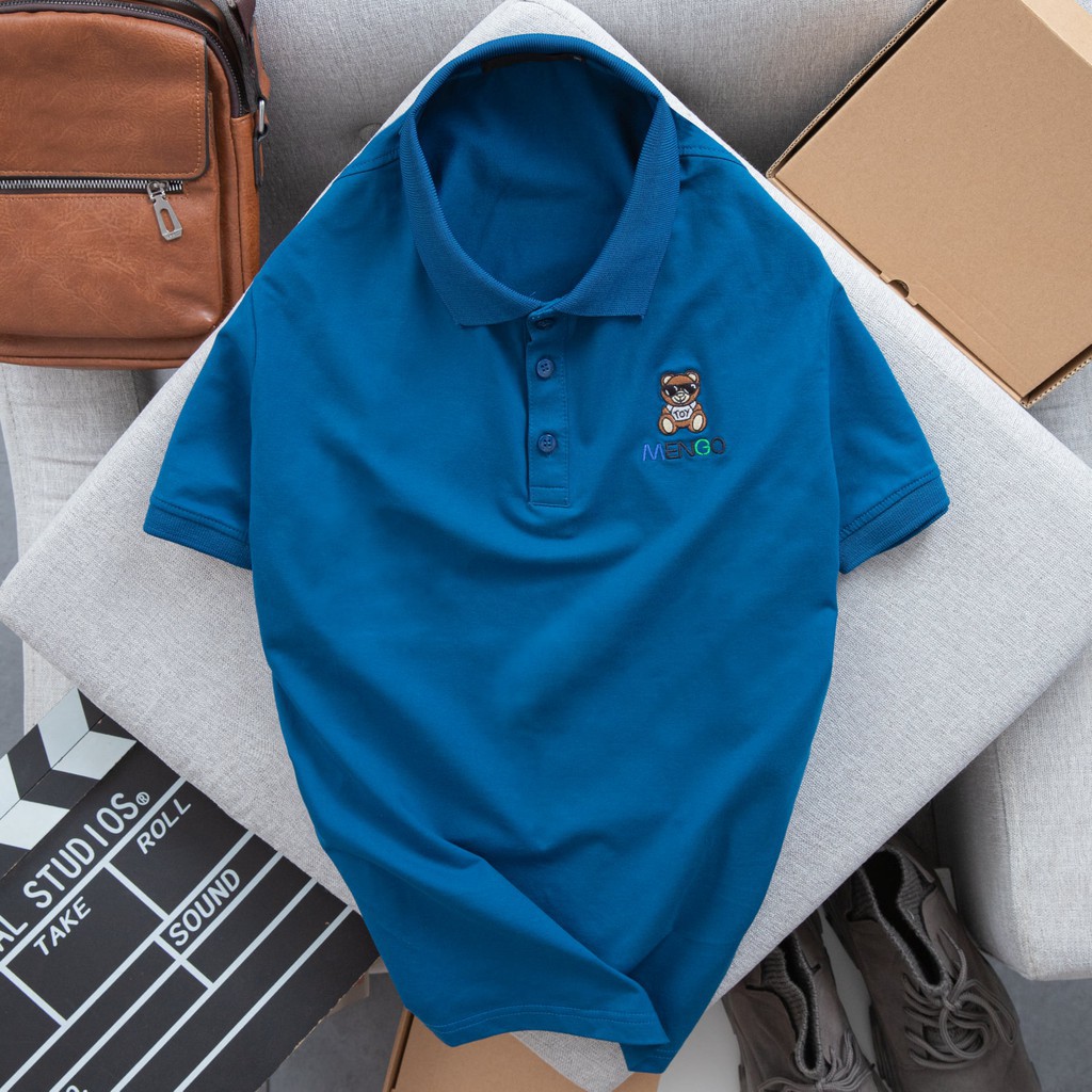 Áo thun nam Mengo cotton mềm mịn co giãn 4 chiều  lịch lãm Trắng, Xanh, Vàng, Đen, Đỏ  AMG01 - Mengo | BigBuy360 - bigbuy360.vn