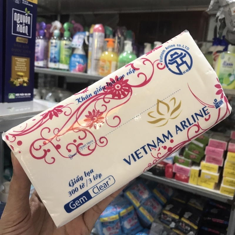 Giấy Lụa ,Khăn giấy rút cao cấp VIETNAM ARLIN 3 Lớp (300 tờ)