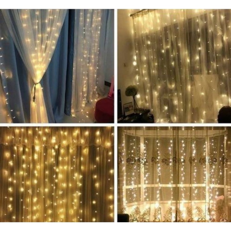 Đèn Led Thả Rèm - Đèn Nháy Thả Mành, Đèn rèm Trang Trí, Decor, Lễ tết, noel, sinh nhật