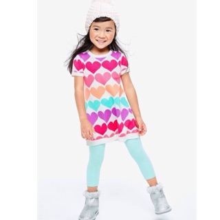 Set 5 quần legging lửng bé gái Place xuất dư xịn co giãn 4c