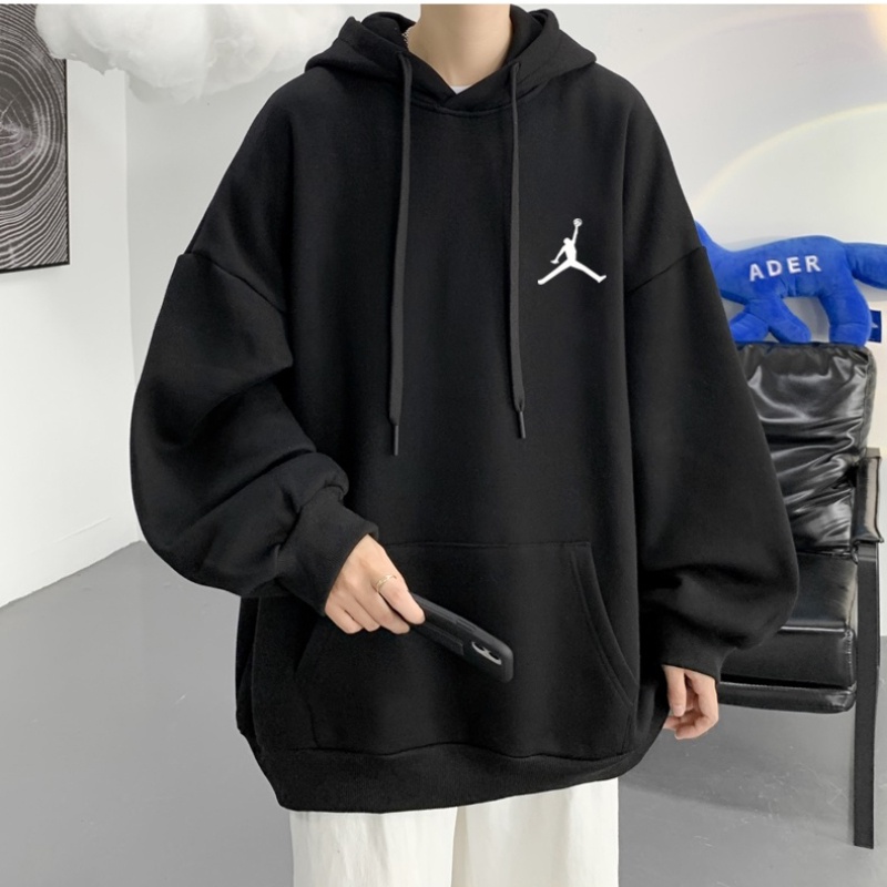 Áo Hoodie dài tay màu sắc đơn giản thoải mái cho nam size M-3XL