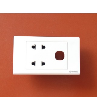 Mặt 2 ổ cắm, 1-2 lỗ  S18U2X/ S18U2XX Sino - Vanlock