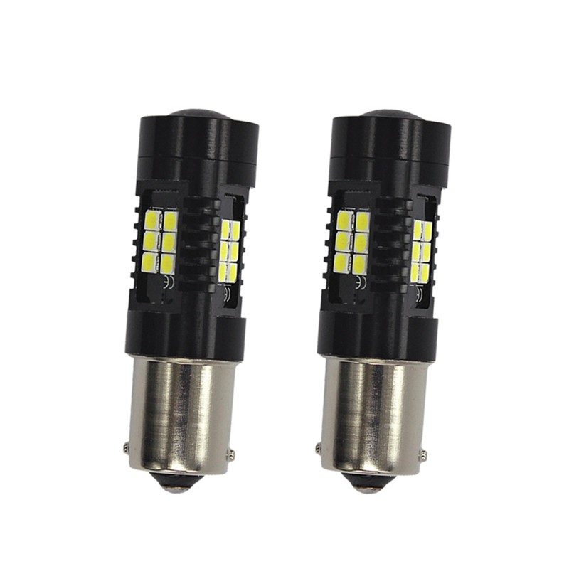 Set 2 Đèn Led 1156 Ba15S 3030 21smd Ánh Sáng Trắng Dành Cho Ô Tô