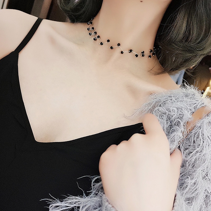 Vòng cổ Ngắn Phối Hạt Ngọc Trai Đơn Giản Thời Trang Cho Nữ