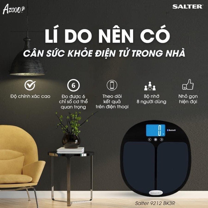 CÂN PHÂN TÍCH mỡ SỨC KHOẺ SALTER UK BẢO HÀNH 5 NĂM