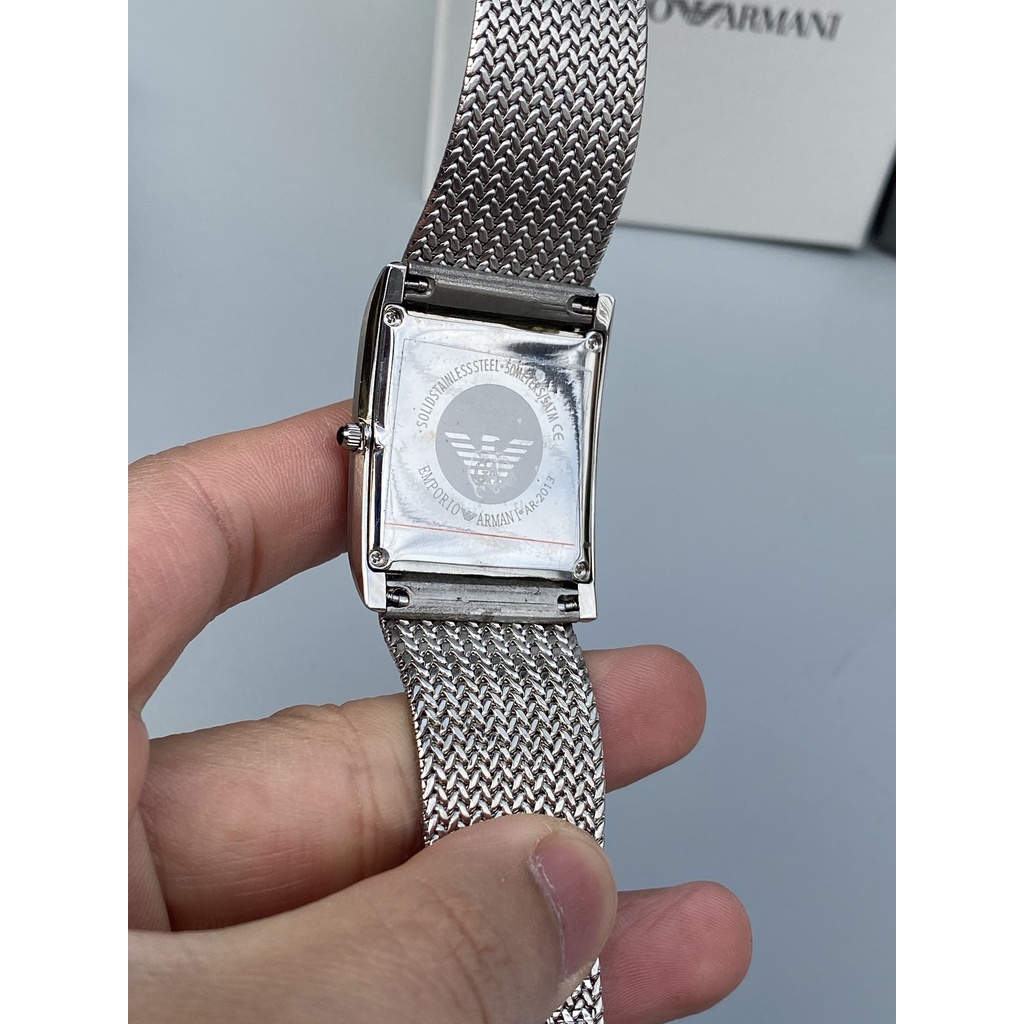 Đồng hồ Nam cao cấp Emporio Armani dây thép đan lụa cao cấp