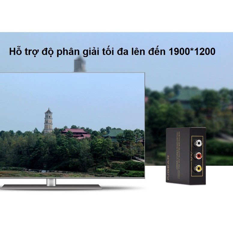 Bộ chuyển đổi tín hiệu HDMI sang AV FJ-HA1308 - HDMI to AV converter FJ