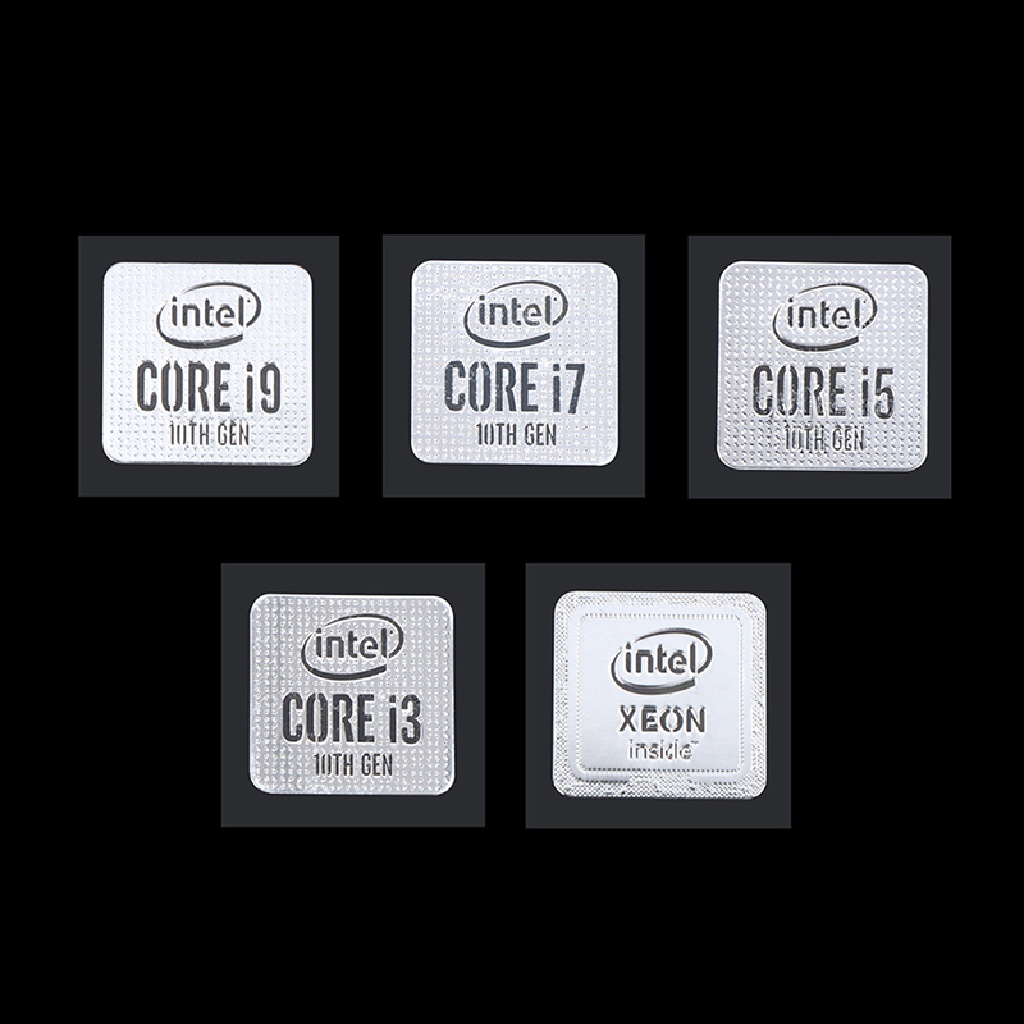 Miếng Dán Logo CPU Máy Tính Intel Core i9 i7 i5 i3 Thế Hệ 10 Bằng Kim Loại