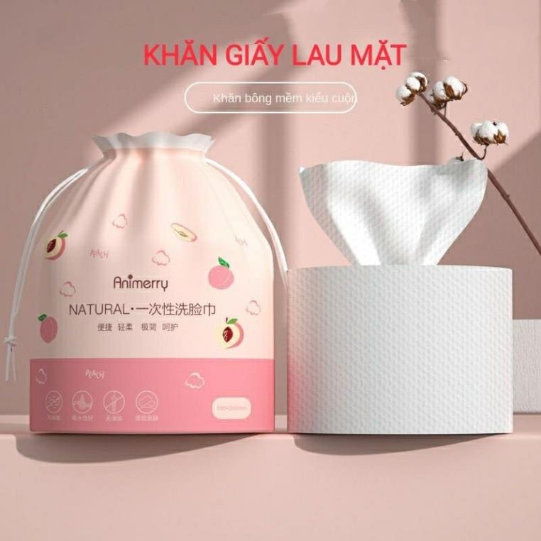 Khăn mặt khô Animerry dùng 1 lần lau khô, lau ướt , Giấy lau mặt dùng một lần Thế Giới Khăn