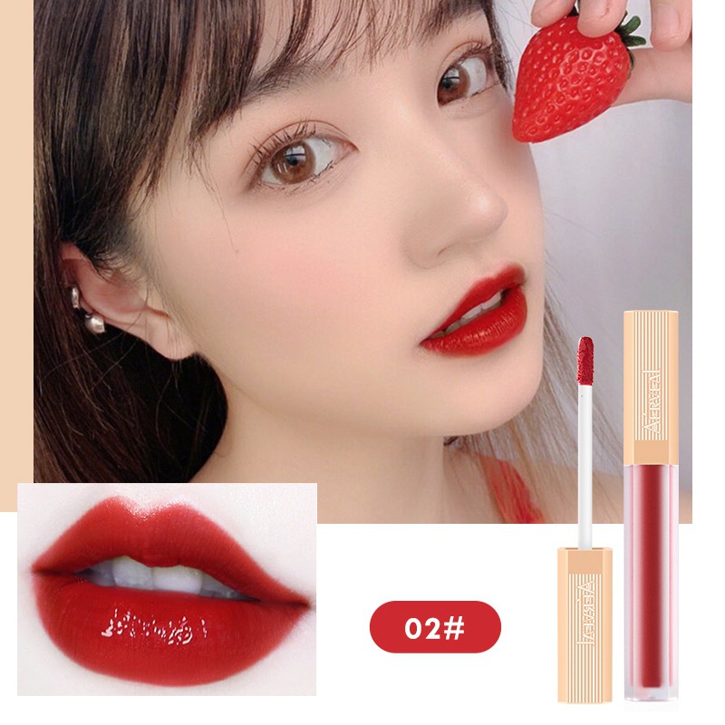 [Hàng mới về] Set son kem hiệu ứng bóng mượt dưỡng ẩm trang điểm môi lên màu nhanh không dính cốc Morandi
