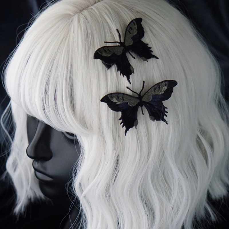 Trâm Cài Tóc Thêu Hình Bướm Phong Cách Gothic