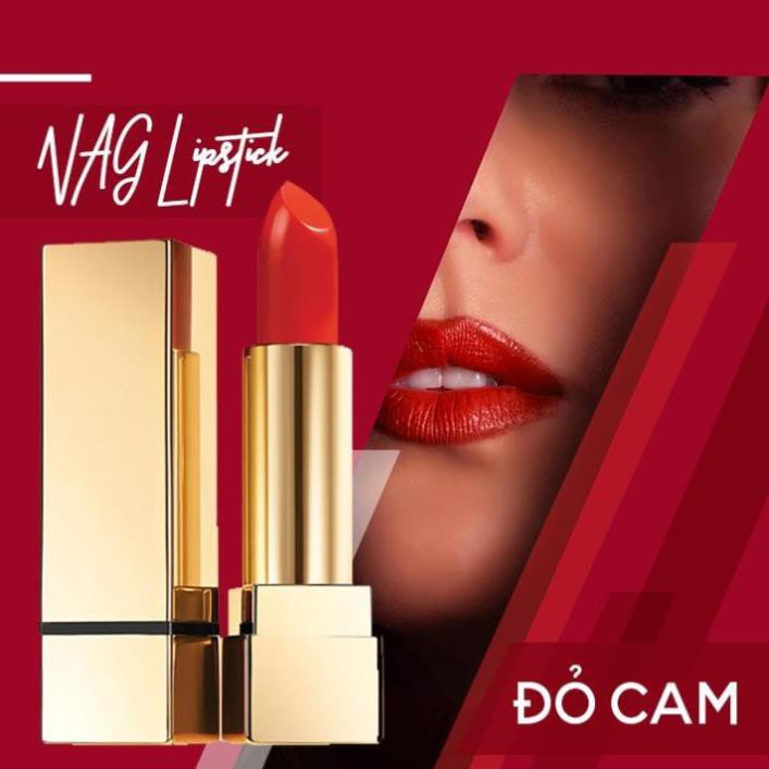 Son lì N.A.G Lipstick đỏ cam Ruby dưỡng môi mềm quyến rũ - NAG Beauty