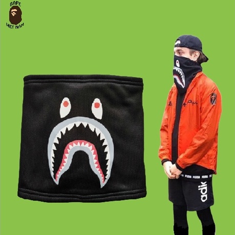 [ODER] Khăn ống Bape Shark Black, Khăn trùm mặt Siêu ngầu Bape VN