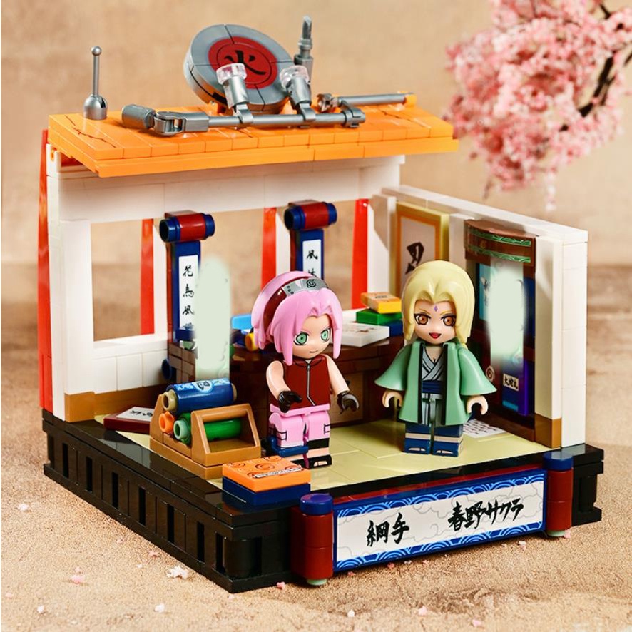 Anime Cổ Điển Cảnh Mẫu Naruto Vụ Nổ Xếp Hình Khối Xây Dựng Sáng Tạo Tự Làm Quà Tặng Đồ Chơi Hyūga HINATA UZUMAKI NARUTO