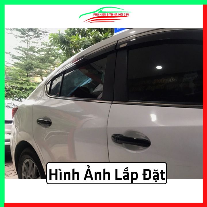 Ốp tay hõm vân cacbon Mazda 3 2015-2019 sáng bóng chống trầy bảo vệ cửa xe ô tô