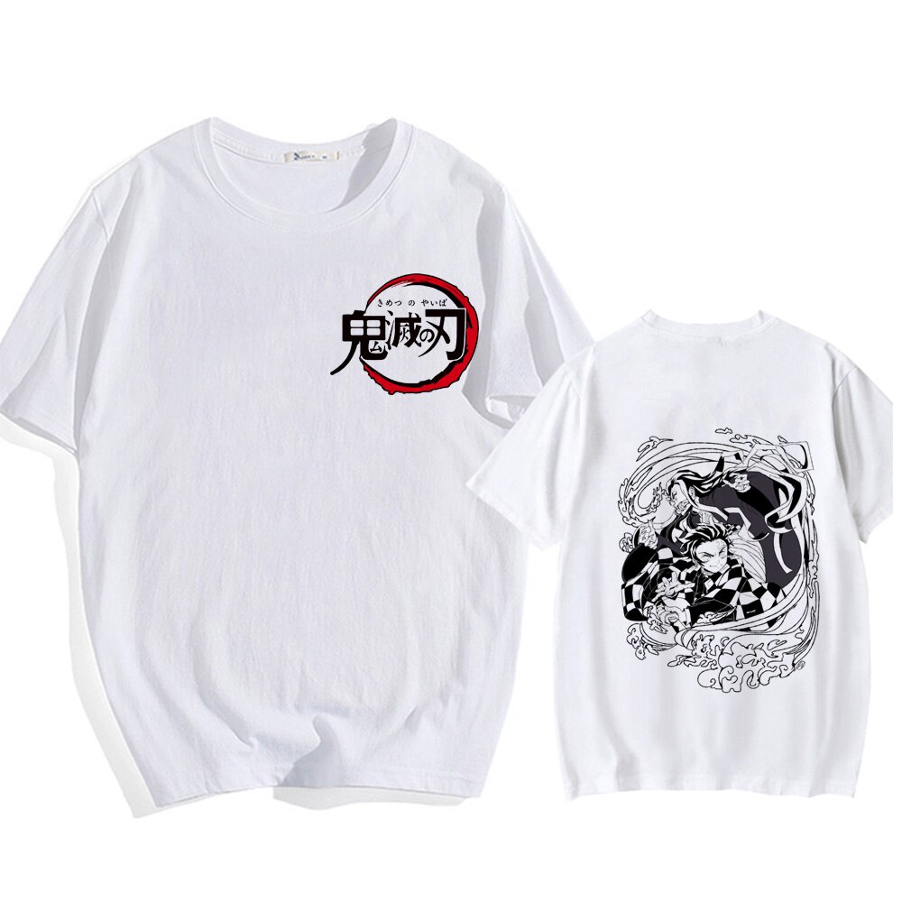 Áo thun nam ngắn tay fom rộng in hình Anime Demon