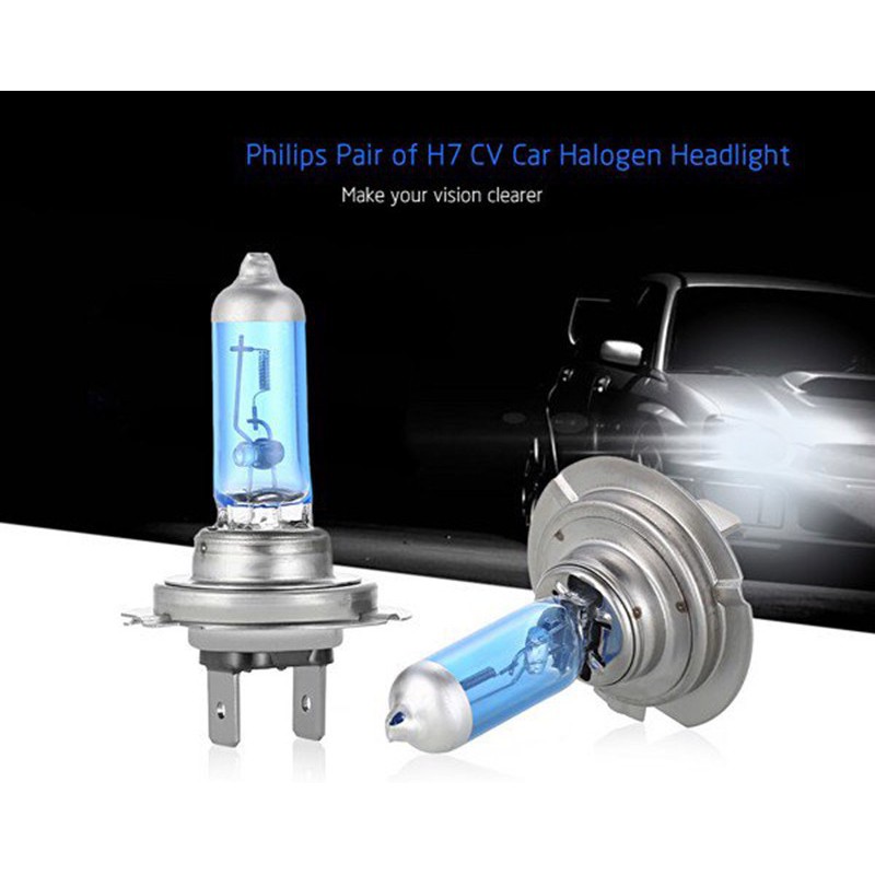 Bóng Đèn Pha Halogen Philips H4 H1 H7 HB3 HB4 CrystalVision 4300K